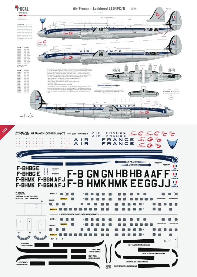 Air France Lockheed L-1049C Super Constellation F-BGNJ - maquette modèle  réduit de grande taille, décoration peinte main - AERO
